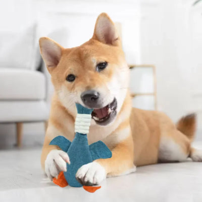 Plushie Goose Squeaky Dog Chew Toy, 13" | 32 cm