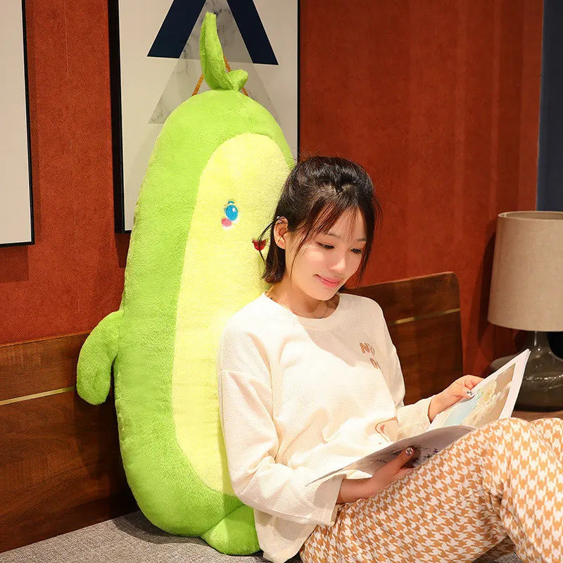 Giant Avocado Plushie – Oversized Fruit Pillow, 20-43" | 50-110 cm
