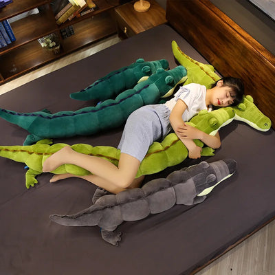 Jumbo Crocodile Plushie: Three Colors, 2.6-5.9 ft | 80-180 cm