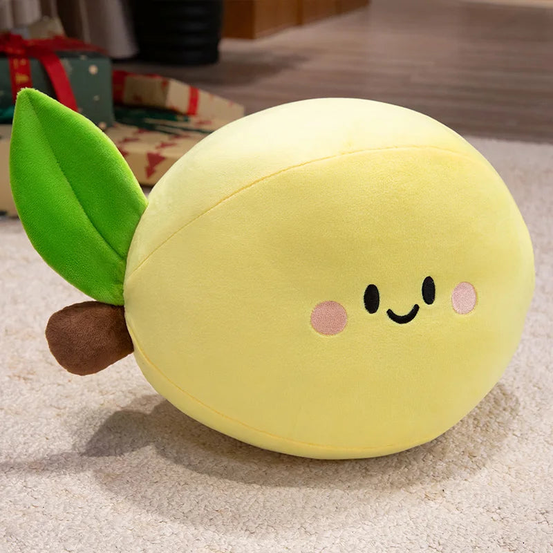 Peluches di Frutta Cartoni Animati Allegri, 4 Varietà, 6-10" | 16-25 centimetri