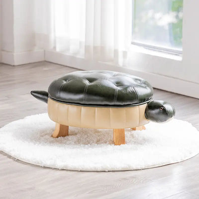 Pouf en simili cuir Turtle Time - Cinq couleurs