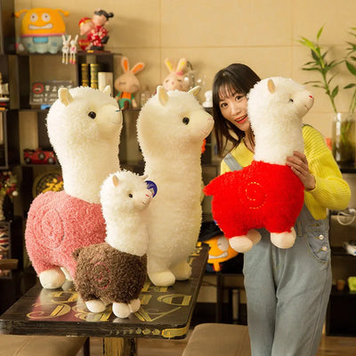 Adorable Alpaca Stuffed Animal, Six Colors, 10-31" | 25-80 cm