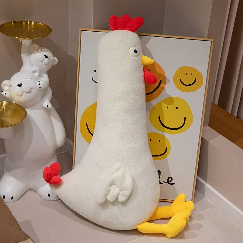 Peluche di pollo squishy a collo lungo, due colori, 16-39" | 40-100 centimetri
