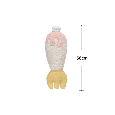 Simulation Cartoon Fork Plush Toys Creative Stuffed Soft Fried Shrimp Pillow Children Comfort Doll Home Decor for Kids Gifts