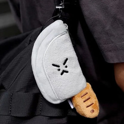 Mini Knife Plushie Keychain – Small Plush Storage for Earbuds