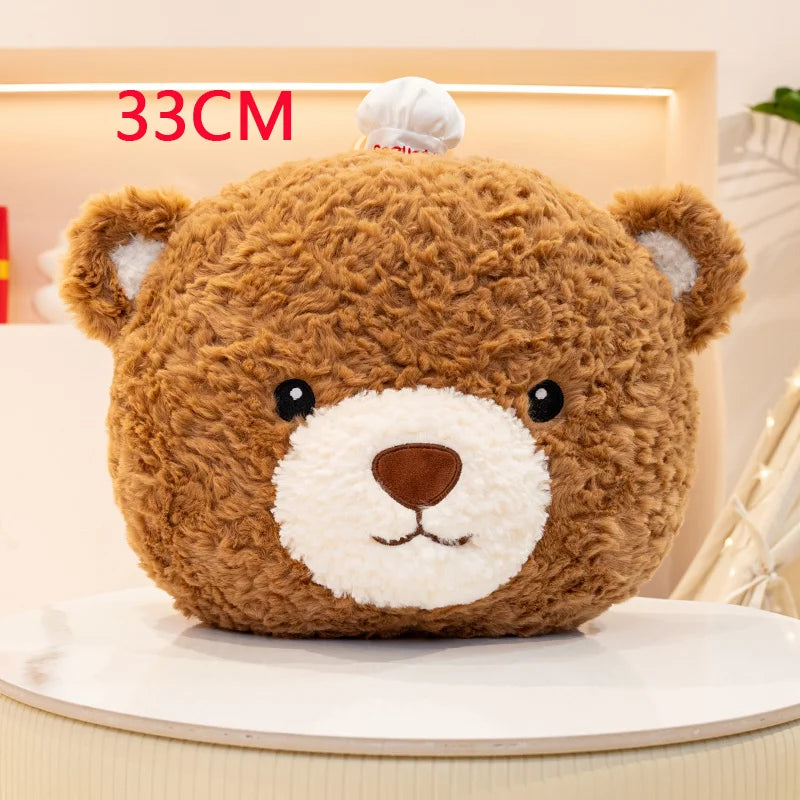 Simulation Cake Bear Plush Doll – Soft Kawaii Brown Bear Sleeping Pillow