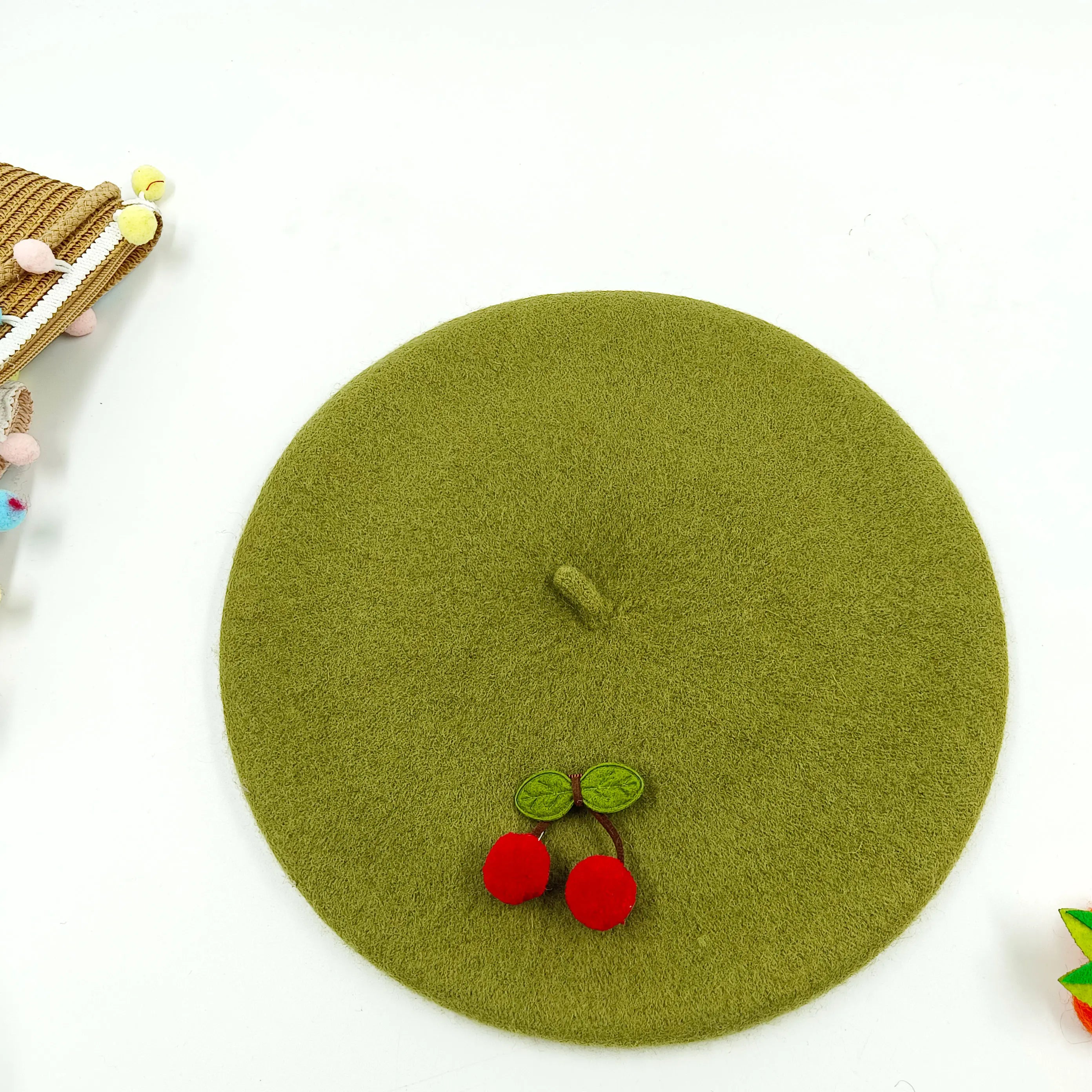 Handmade Wool Felt Floral / Fruit Hat | Cherry Blossom & Flower Crown
