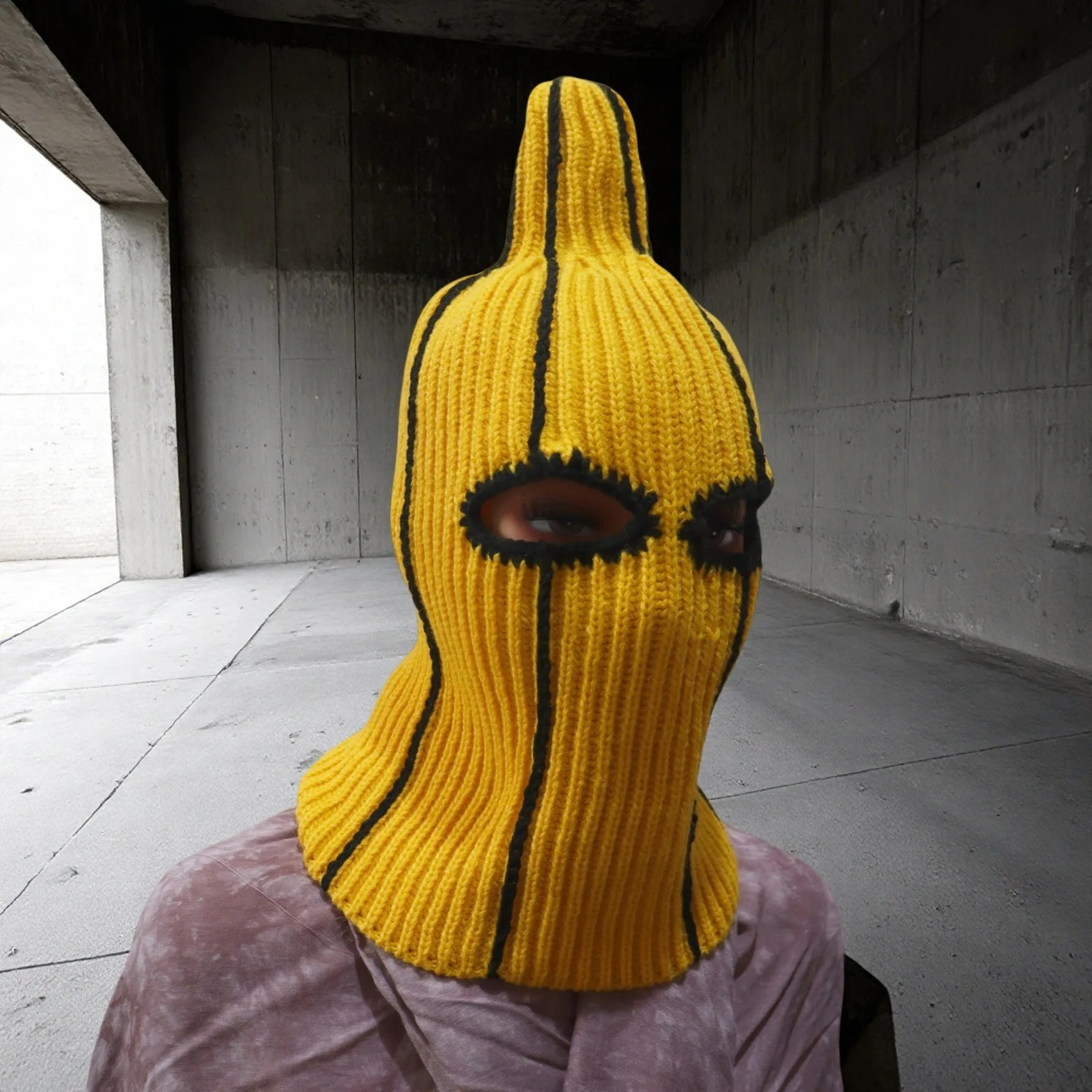 Banana Balaclava Knit Hat | Wearable Food Costume Headwear