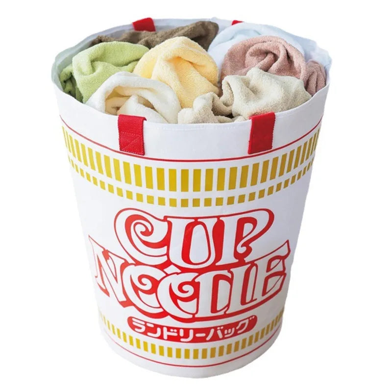 Jumbo Cup Noodle Tote Bag – Large Plush-Inspired Storage Bucket