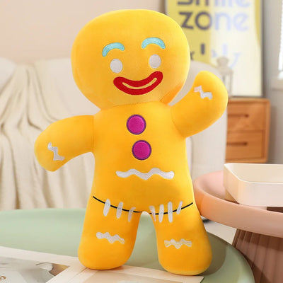 Grande peluche di biscotto di pan di zenzero con bastoncino di zucchero, 17-24" | 42-60 centimetri
