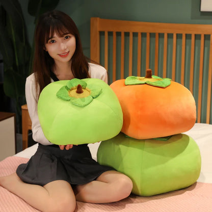 Realistic Persimmon Plushie, Two Colors, 12-16" | 30-40 cm