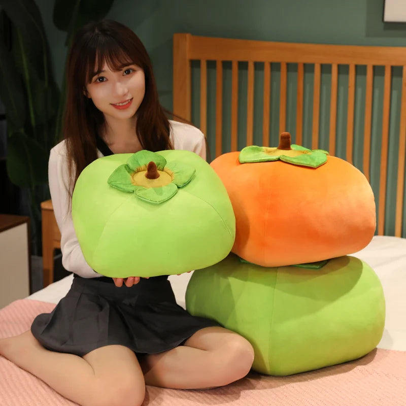 Realistic Persimmon Plushie, Two Colors, 12-16" | 30-40 cm