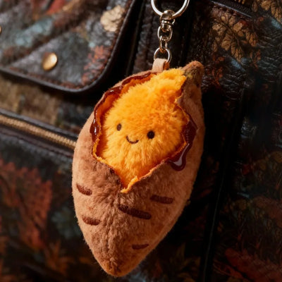 Roasted Sweet Potato Plush Keychain | Kawaii Simulation Snack Pendant