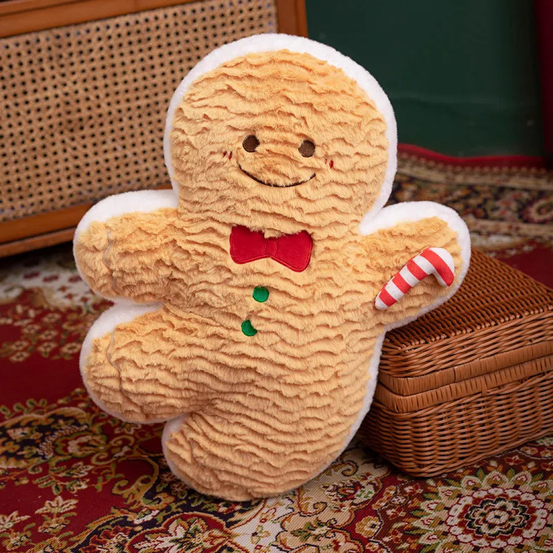 Grande peluche di biscotto di pan di zenzero con bastoncino di zucchero, 17-24" | 42-60 centimetri