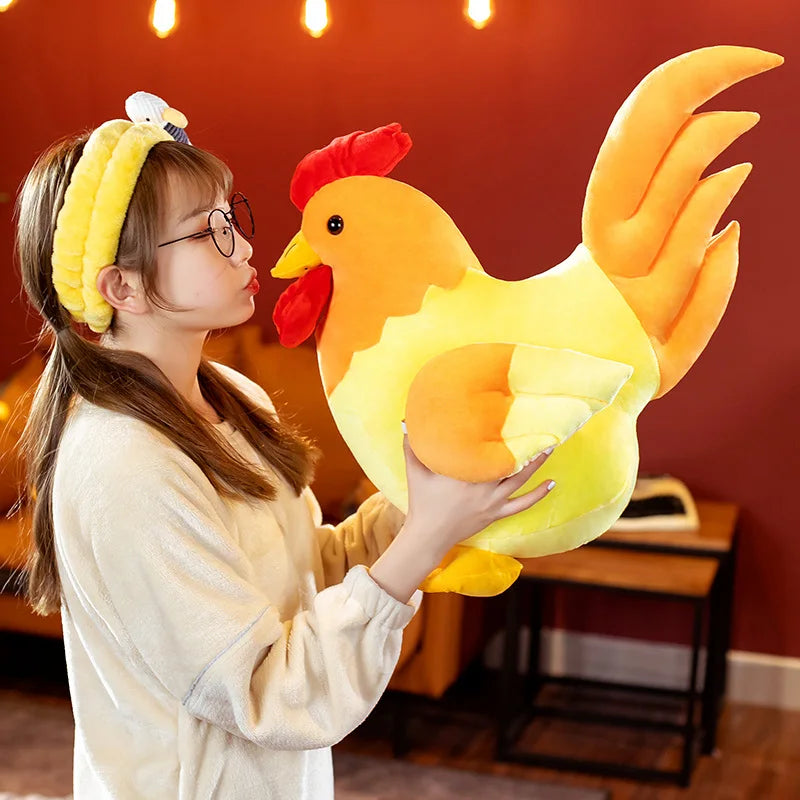 Decoración de Pollo Jumbo de Peluche, Cuatro Colores, 12-31" | 30-80 centímetros