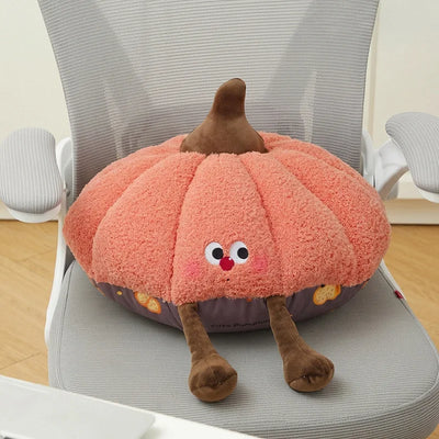 Pumpkin Plush Pillow - Soft Cartoon Gourd Cushion, 16" | 40 cm