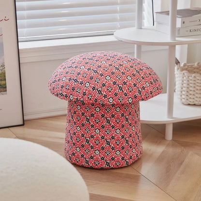 Cozy Cap Plush Mushroom Ottoman - Five Colors