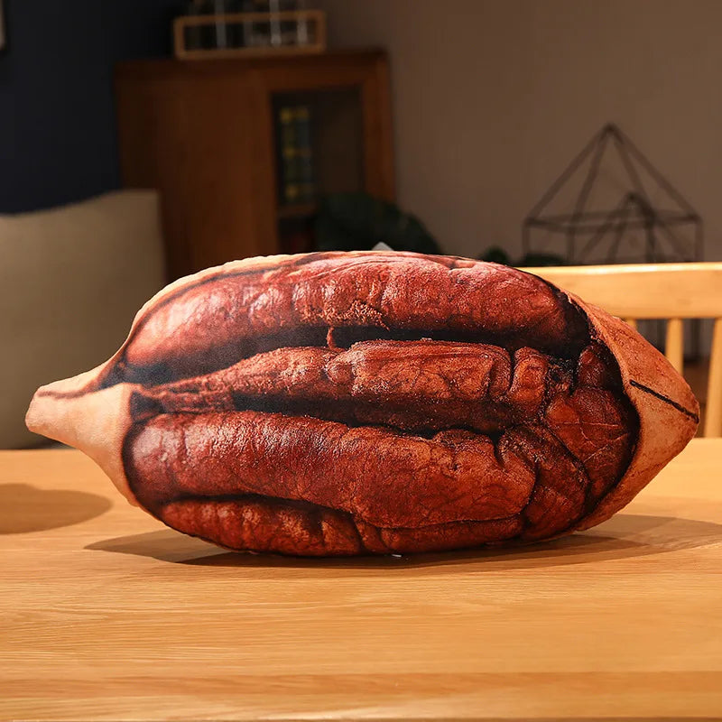 Coussin en forme de noix réaliste, 16-22" | 40-55 cm
