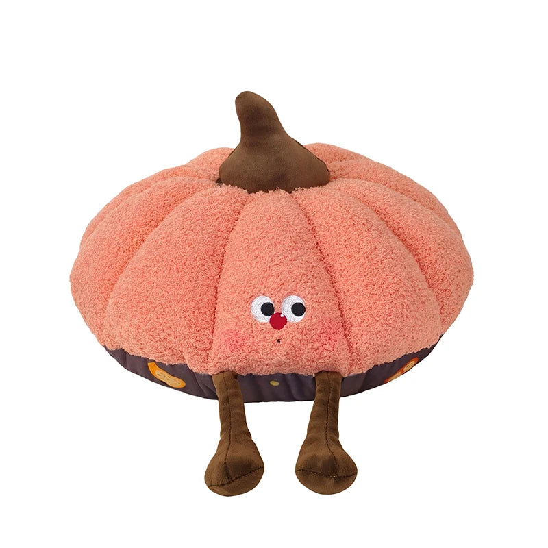 Pumpkin Plush Pillow - Soft Cartoon Gourd Cushion, 16" | 40 cm