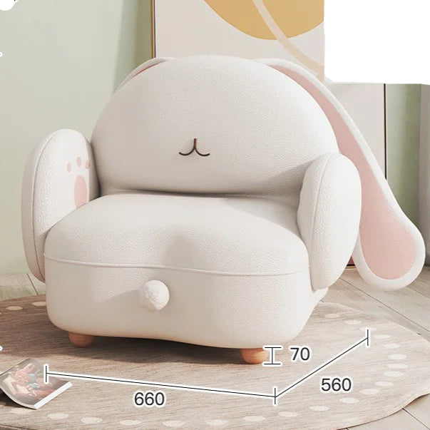 Adorable Rabbit Plushie Chair for Kids, 24"-31" | 60-71 cm