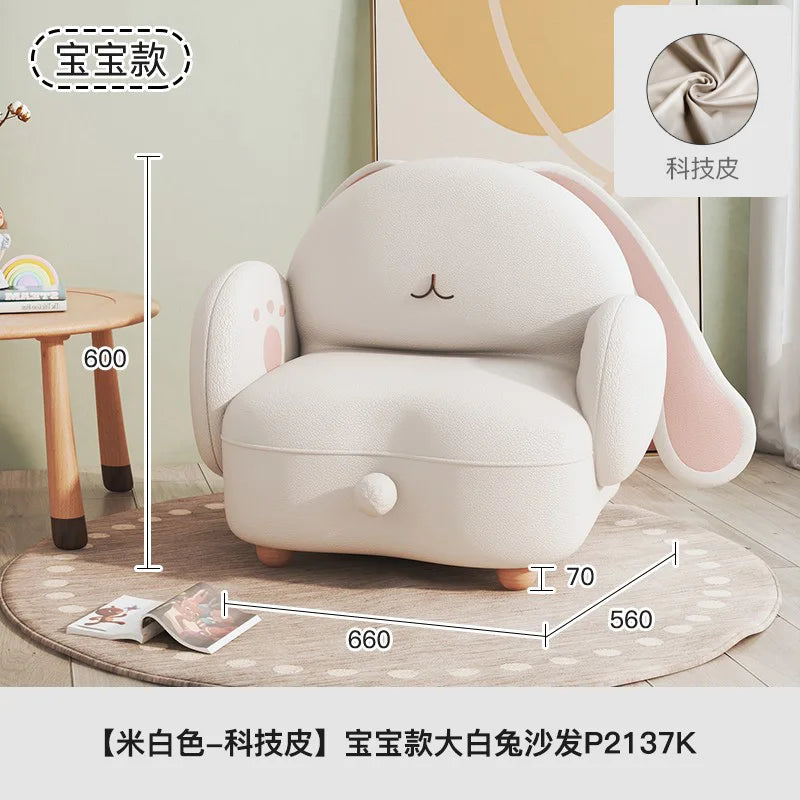 Adorable Rabbit Plushie Chair for Kids, 24"-31" | 60-71 cm