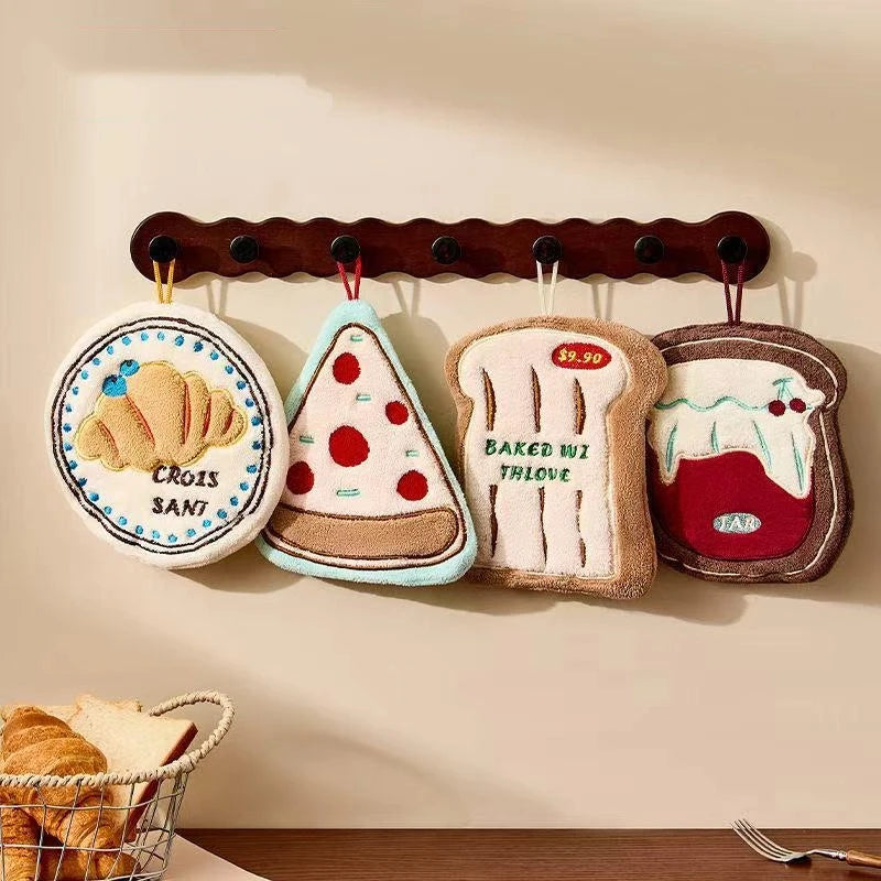 Thickened Kitchen Hand Towel – Absorbent Hanging Cloth