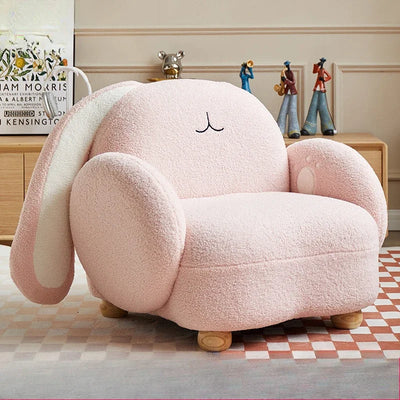Chaise en peluche de lapin adorable pour enfants, 24"-31" | 60-71 cm