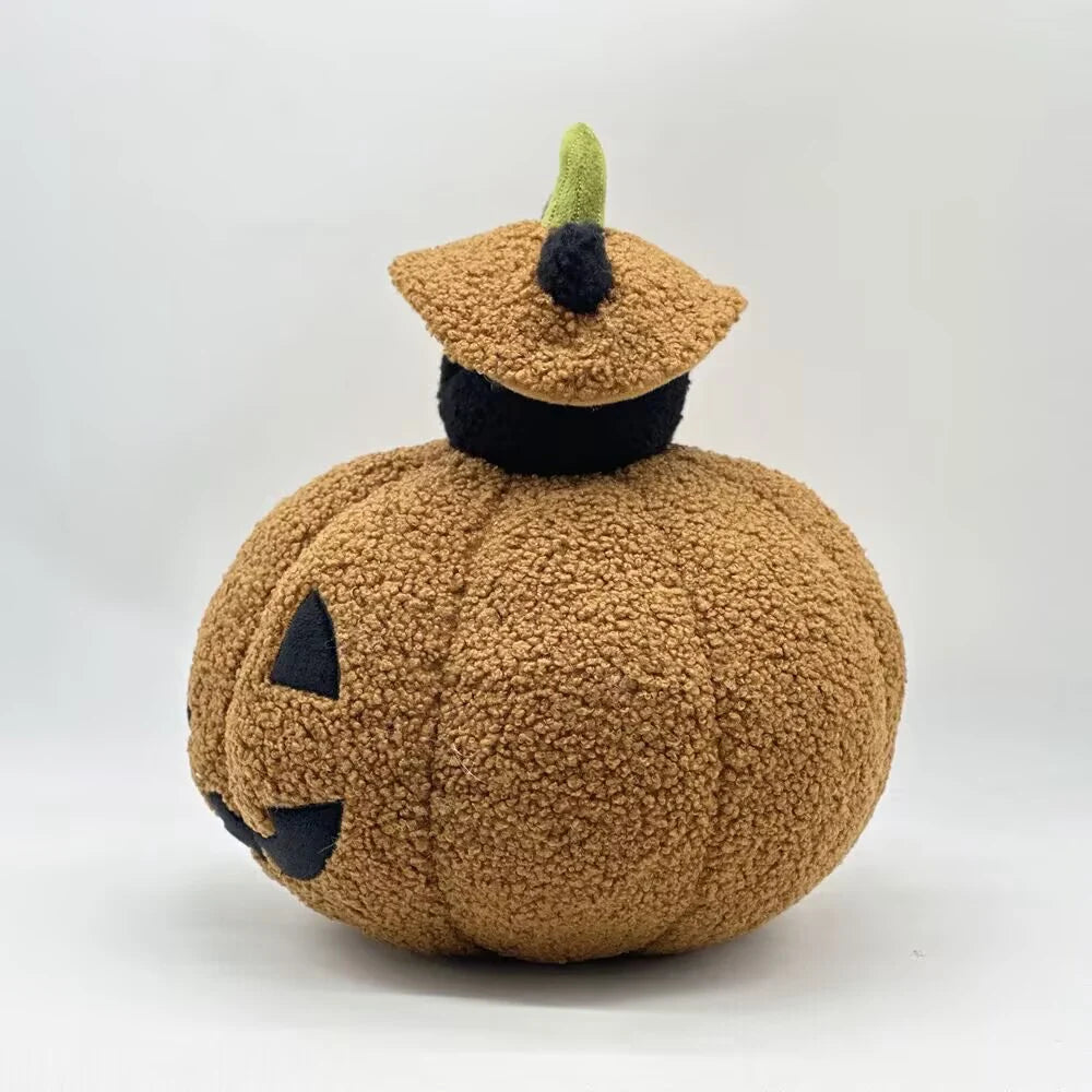Halloween Pumpkin Plush Pillow - Soft Spooky Ghost Pumpkin, 9-13" | 24-33 cm