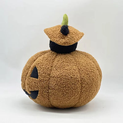 Halloween Pumpkin Plush Pillow - Soft Spooky Ghost Pumpkin, 9-13" | 24-33 cm