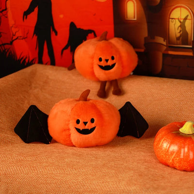 Halloween Bat Pumpkin Plush Toy - Cute Spooky Doll, 8" | 20 cm