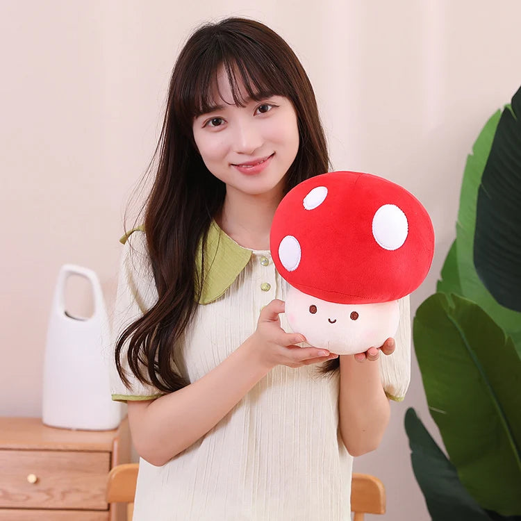 Kawaii Mushroom Plushie, 9" | 23 cm