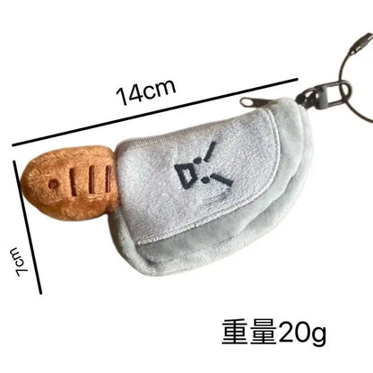 Mini Knife Plushie Keychain – Small Plush Storage for Earbuds