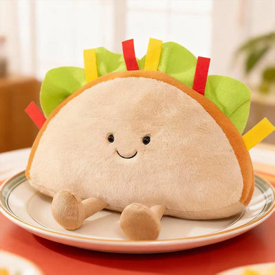 Kawaii Fast Food Plushies – Sandwich, Pizza, Taco & Fries, 8-11" | 20-28 cm