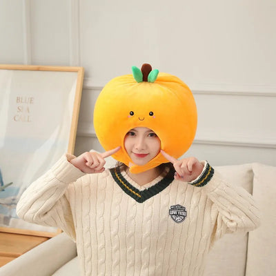 Sombrero de novedad de felpa naranja, 14" | 35 centímetros