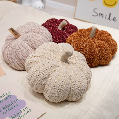 Knitted Pumpkin Plushie, Three Colors, 11" | 28 cm