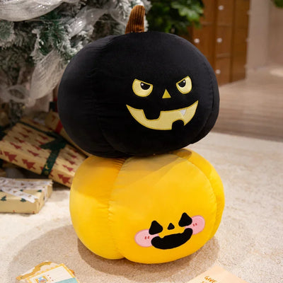 Halloween Ghost Pumpkin Plush Pillow - Soft Spooky Back Cushion, 13" | 32 cm