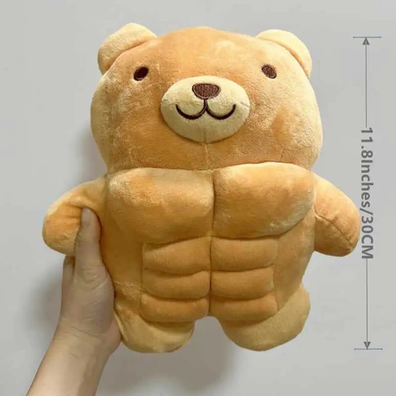 Muscle Body Teddy Bear & Lion Plush Toy – Huggable Stuffed Animal
