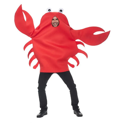 Adult Crab Inflatable Costume | Halloween & Party Fancy Dress Jumpsuit | soft stuffed plushie | side view