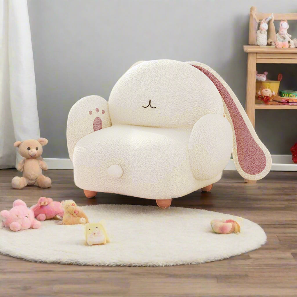 Adorable Rabbit Plushie Chair for Kids, 24"-31" | 60-71 cm