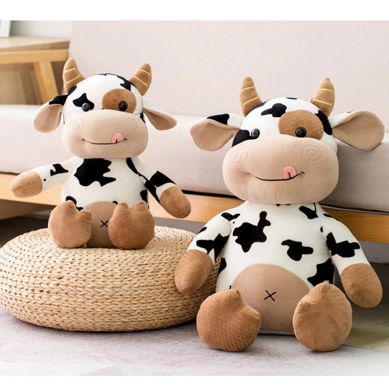 Vaca lechera de peluche sentada, 1-2.5 pies | 30-75 centímetros