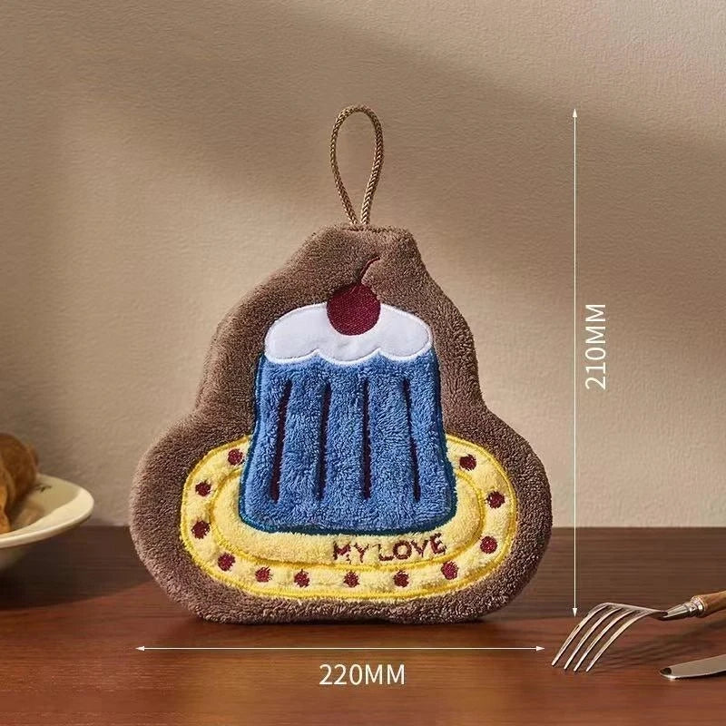 Thickened Kitchen Hand Towel – Absorbent Hanging Cloth
