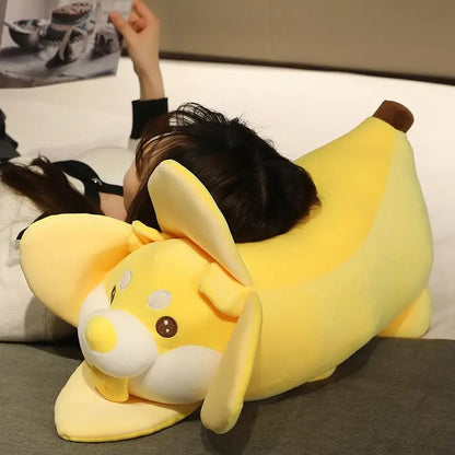 Plushie Shiba Inu en forme de banane, 10-24" | 25-60 cm