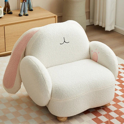 Chaise en peluche de lapin adorable pour enfants, 24"-31" | 60-71 cm