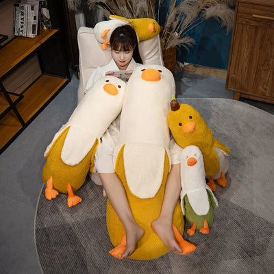 Banana Duck Plush Doll – Cute Funny Animal Pillow, 20-35" | 50-90 cm