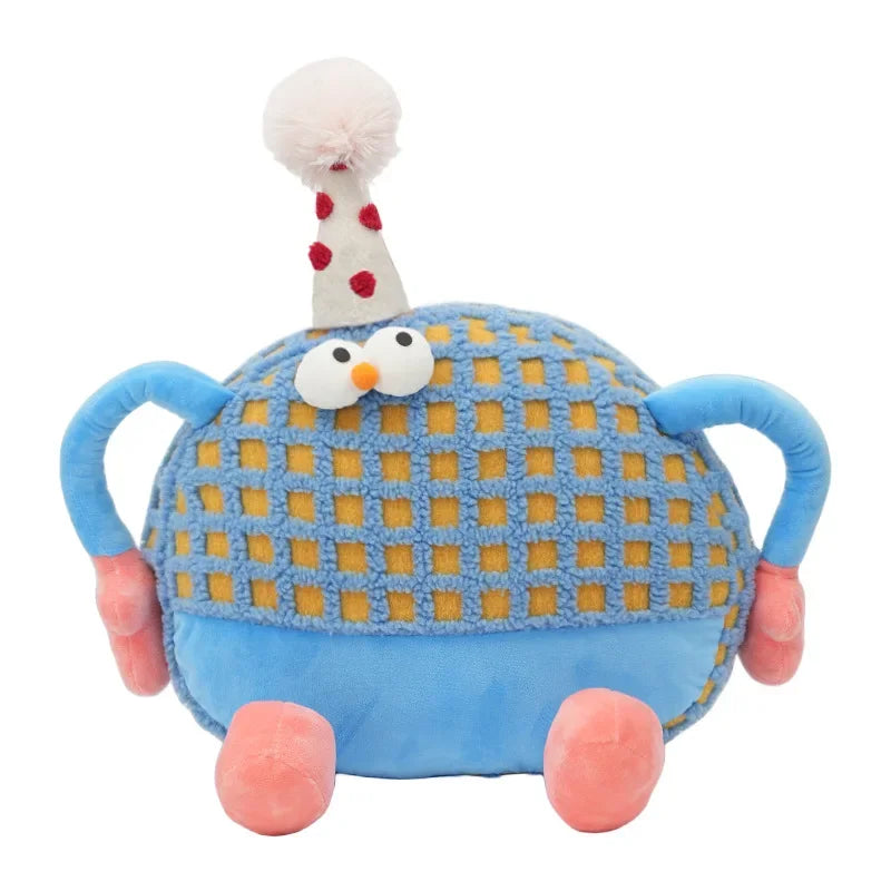 Birthday Waffle Cushion Plushie for Head/Lumbar Support, 14-20" | 35-50 cm