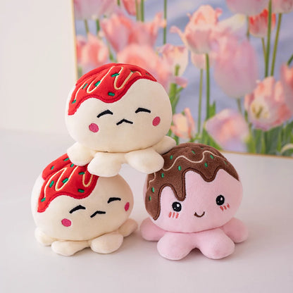 Takoyaki Plushie Set with Zip Lock Storage Boat, 18" | 45 cm