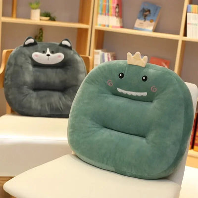 Cartoon Food-Shaped Car Seat Cushion – Plush Back Support Pillow