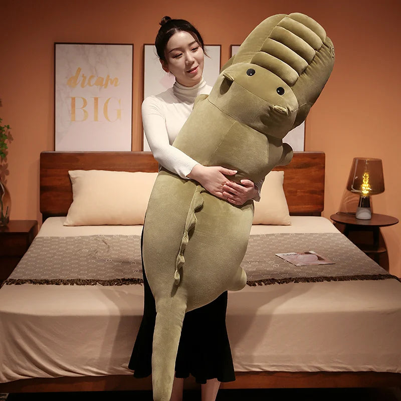 Jumbo Swirly Crocodile Plushie, 24-47" | 60-120 cm