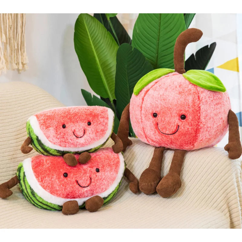 Juguete de peluche en forma de cuña de sandía de dibujos animados, 11-16" | 28-40 cm