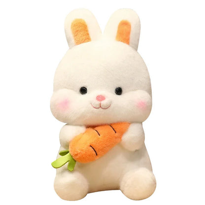 Carrot-Hugging Bunny Plushie, 10-20" | 26-50 cm